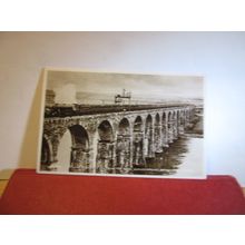 FLYING SCOTSMA on ROYAL BORDER BRIDGE, Berwick on Tweed unused postcard RP =