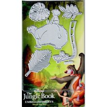 Disney Cutting Die - Jungle Book Embellishments - Baloo,Mowgli,Kaa, Leaves