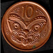 New Zealand Ten Cents 2012 10c Coin Koruru NZ QE II Carved Head