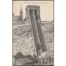 Ascenseurs de Notre-Dame de la Garde, Marseille, 1913 - Nouvelles Galeries CPA