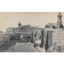Bethlehem. Ext. of the Church of Nativity : a photo-style postcard view