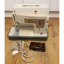 Vintage Singer Sewing Machine 449 with Foot Pedal & Hard Case Electric V Good