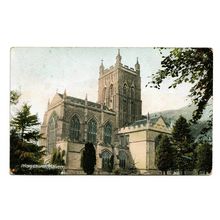 Postcard UK England Worcestershire Malvern Priory Church posted 1910