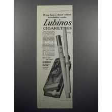 1909 Lubinos Cigarette Ad - Subject to Irritation