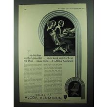 1931 Alcoa Aluminum Ad - Rock Back and Forth on Chair