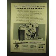 1956 Ansco Super Memar Camera Ad - New Shutter