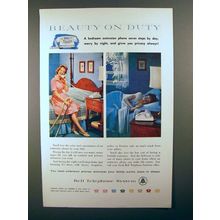 1959 Bell Telephone Ad - Beauty on Duty!