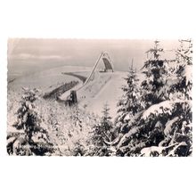 LEAVE CENTRE, st georg ski jump, WINTERBERG, GERMANY used vintage postcard 196 #
