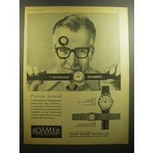 1964 Roamer Watch Advertisement - Ref. 430 and Ref. 4310 - I recommend Roamer