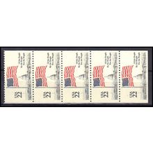2116a 22c U.S. Flag Very Fine MNH Dry Gum Pane/5 L01318