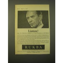 1965 RUKBA The Royal United Kingdom Beneficent Association Ad - Listen!