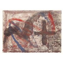 Hermann Glockner Cross Between Red & Blue Sweeps German Kreuz Painting Postcard