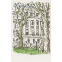 Tavistock Square London Painting Postcard