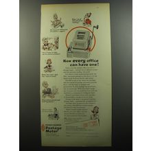 1956 Pitney-Bowes DM Postage Meter Ad - Now every office can have one!