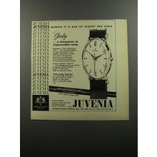 1956 Juvenia Gentry Watch Ad - Juvenia makes it a joy to watch the time