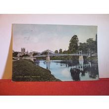 VICTORIA BRIDGE. HEREFORD. used antique postcard by W. Hagelberg 1906 pm =