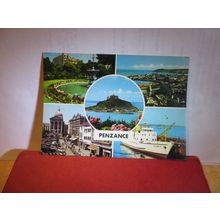 multiview, PENZANCE, CORNWALL used postcard by John Hinde 1986 pm =