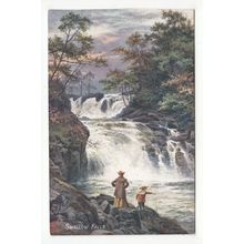 Swallow Falls Bettws-Y-Coed Tucks Oilette Art Postcard Wales 7602