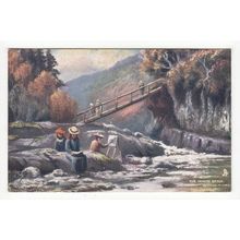The Miners Bridge Bettws-Y-Coed Tucks Oilette Hadfield Cubley Art Postcard 7198
