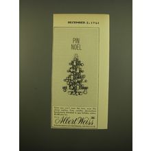 1961 Albert Weiss Jewelry Advertisement - Pin Noel