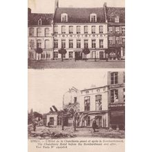 Ypres L'Hotel De La Chatellenie WW1 Bomb Damage Belgium Postcard