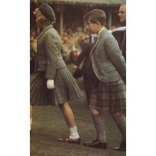 Prince King Charles At Braemar Games Scottish Royal Photo Postcard