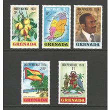 Grenada 1974 Independence, mint set. SG613-7