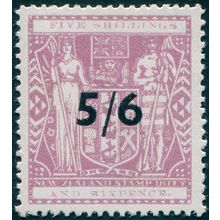 New Zealand 1940 5/6 on 5s 6d lilac Postal Fiscal SGF188 MNH