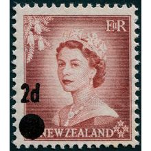 New Zealand 1958 2d on 1½d brown-lake Stars error SG763b MNH