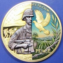 War & Peace. Challenge Coin. 1.50". 76b.