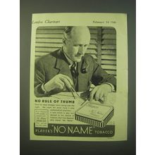1940 Player's No Name Tobacco Ad - No rule of thumb