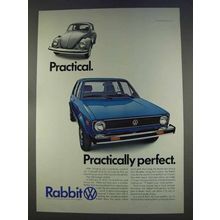 1977 Volkswagen Rabbit Ad - Practically Perfect