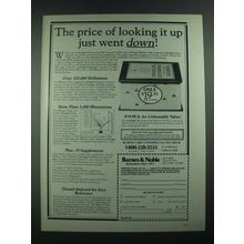 1988 Barnes & Noble Webster's New Universal Unabridged Dictionary Ad - The Price