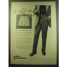 1949 Celanese Milgate Slacks and Swim Trunks by George W. Heller Advertisement