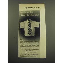 1949 A. Sulka Shirts Ad - Introducing our ready-to-wear shirt