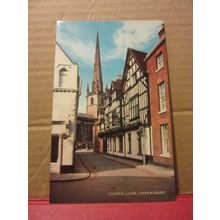 CHURCH LANE, SHREWSBURY, SHROPSHIRE unused postcard by Salmon /