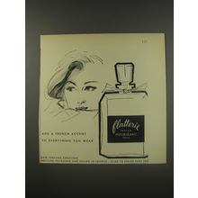 1956 Houbigant Flatterie Perfume Ad - Add a french accent to everything you wear