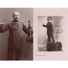 Folkestone Kent Military Band Army Musician Old RPC 2x Postcard s