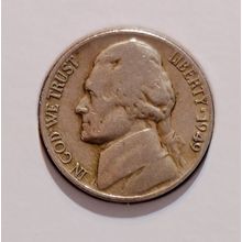1- 1949 D ( AVG-CIRCULATED) JEFFERSON HEAD NICKEL.
