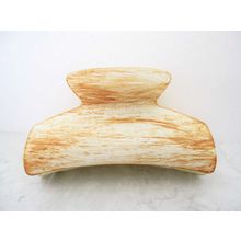 Wood finish hair claw clips barrette