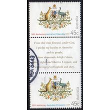 Australia 1999 50th Anniversary of Australian Citizenship 45c Gutter Pair Used