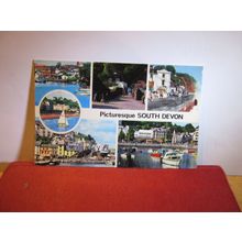 PICTURESQUE SOUTH DEVON. multiview used postcard Colourmaster 1979 pm =