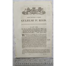 1832 Act of Parliament: Sinecure Offices Court of Chancery, Lord High Chancellor