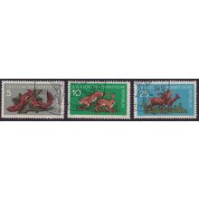 DDR 1959 Fauna Red Squirrel. Hares, Red Deer 5pf.10pf.25pf Sc#471-2,474 (0)@M150