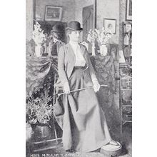 Mollie Lowell Edwardian Actress With Cane Antique Postcard