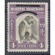 North Borneo 1947 4c Proboscis Monkey o/w Crown Colony SG 338 U/Mint