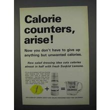 1966 Sunkist Lemons Ad - Calorie Counters, Arise!