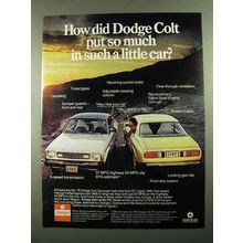 1976 Dodge Colt Carousel and Colt GT Car Ad