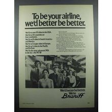 1980 Braniff Airline Ad - We'd Better Be Better