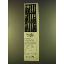 1980 Oneida Stainless Ad - Stainless Sample